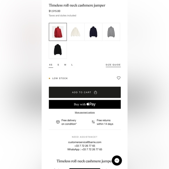 BARRIE | Cashmere Timeless Roll-Neck Jumper Pull Over Sweater Chanel Owned Pink - Picture 14 of 14